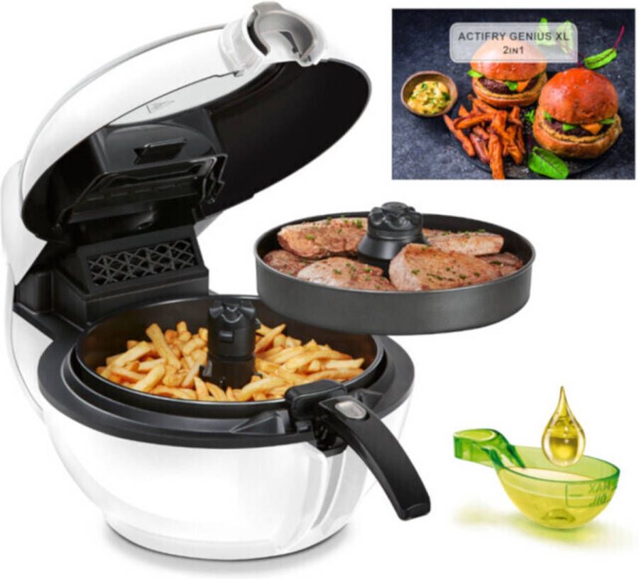 Tefal YV9700 ActiFry Genius XL 2in1 Heteluchtfriteuse: Krokante resultaten met 99% minder vet 1 7L