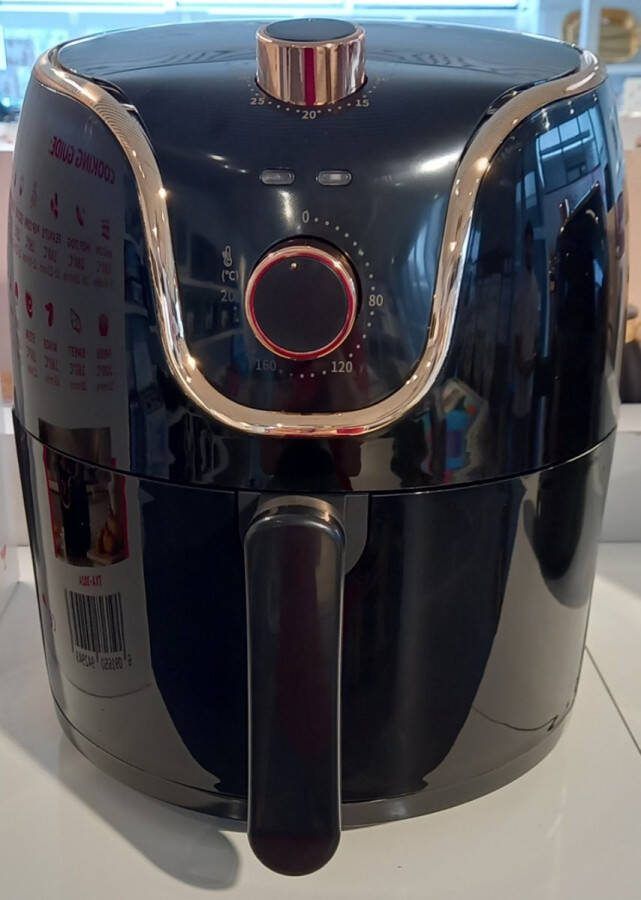 Teffo Airfryer 5 liter elektrisch multicooker zwart goud