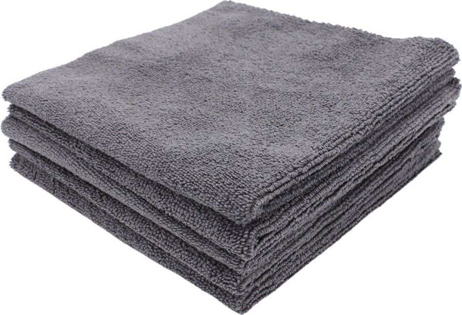 TEKKSTEEL Microvezeldoek grijs Soft 40 x 40 cm (5 stuks) randloos