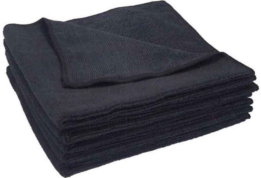 TEKKSTEEL Microvezeldoek zwart Soft 40 x 40 cm (5 stuks)