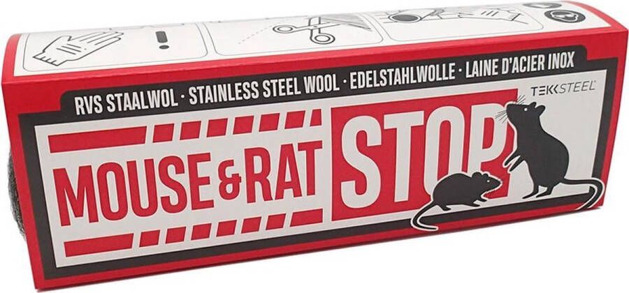 TEKKSTEEL Muis & Rat STOP muizen staalwol 200 gram RVS staalwol tegen muizen Ongediertewering Ongediertebestrijding