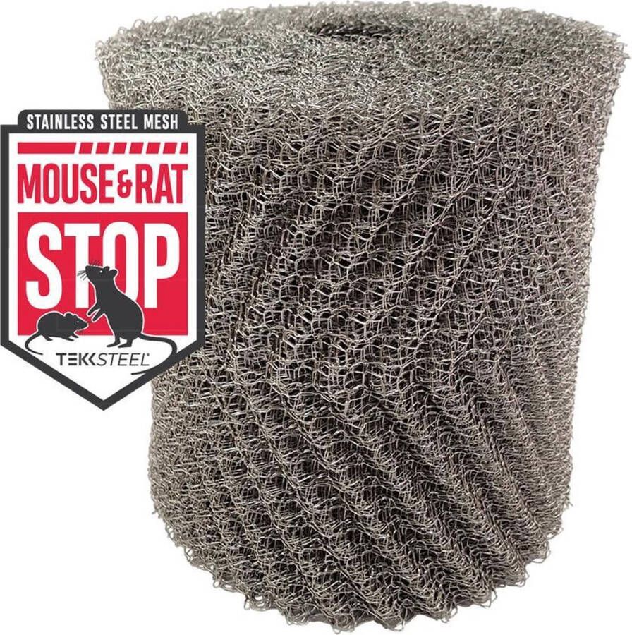 TEKKSTEEL Muis & Rat STOP wering gaas breedte 15 cm (rol 10 meter) ongediertewering ongediertebestrijding muizengaas weringgaas