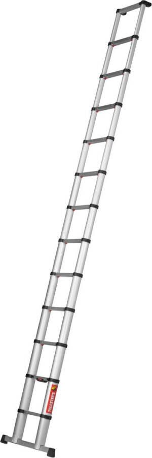 Telesteps Eco Line Telescopische Ladder 3.8m 12 Treden Met softclose en dwarsbalk Aluminium
