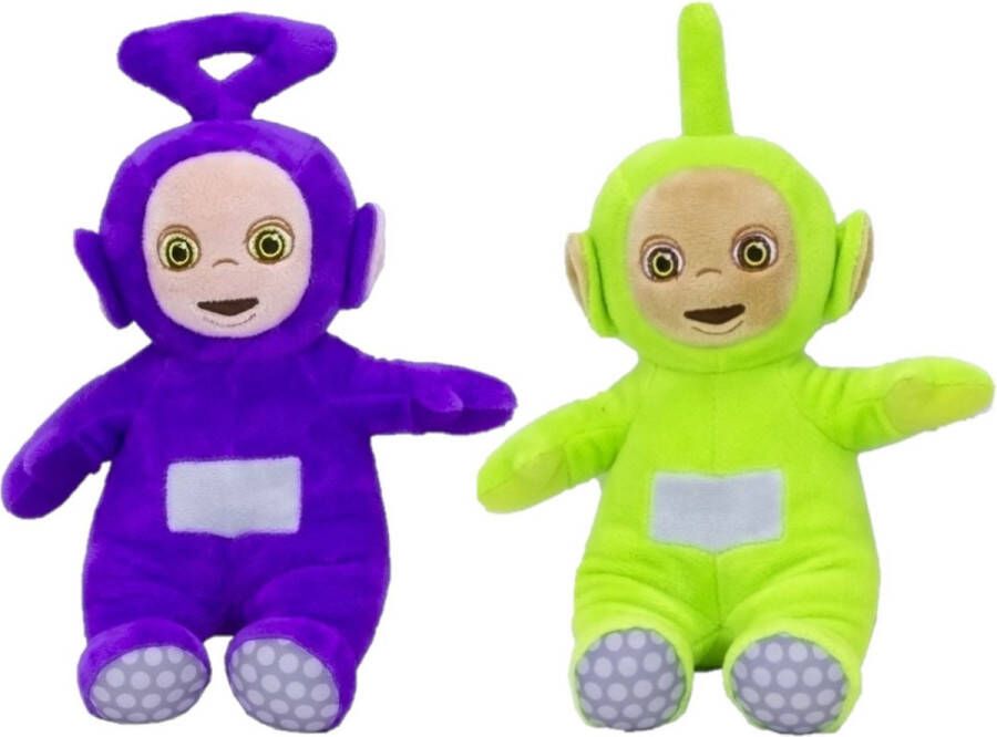 Merkloos Pluche Teletubbies speelgoed knuffel Dipsy en Tinky Winky 25 cm Knuffelpop