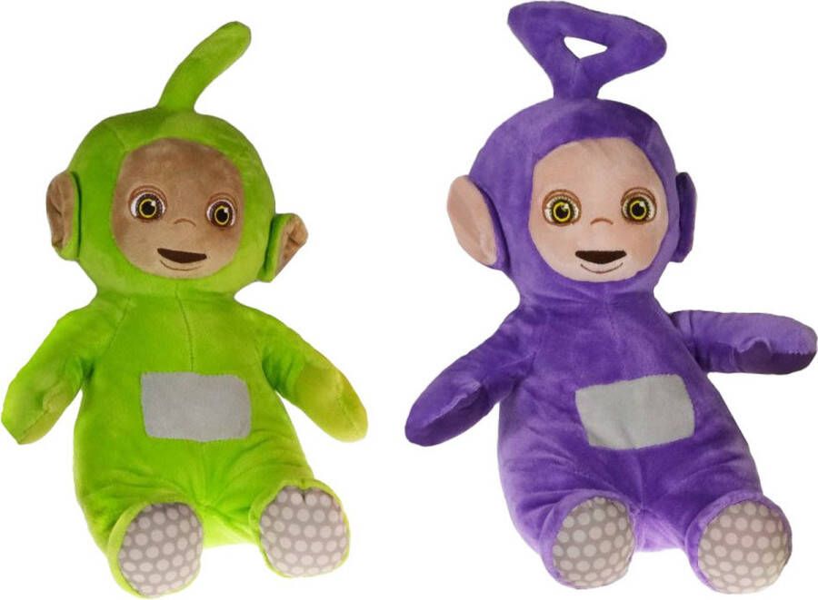 Merkloos Pluche Teletubbies speelgoed set knuffel Tinky Winky en Dipsey 30 cm Knuffelpop