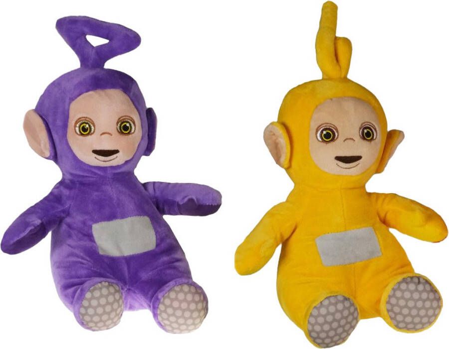 Merkloos Pluche Teletubbies speelgoed set knuffel Tinky Winky en Laa 30 cm Knuffelpop