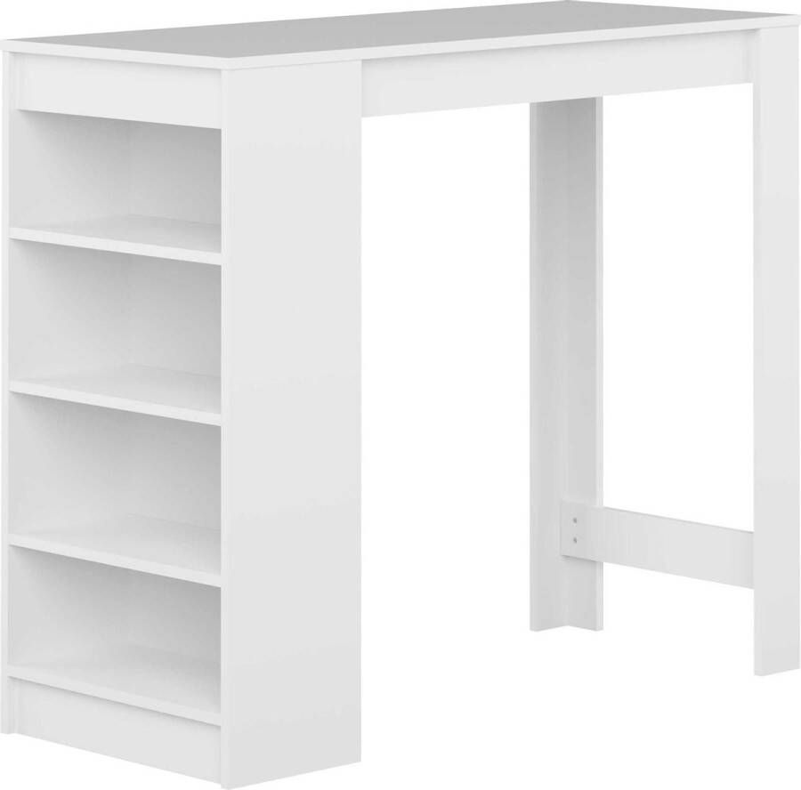 Merkloos Sans marque Barmeubel JANIS Wit L 115 cm x H 102 cm x D 50 cm