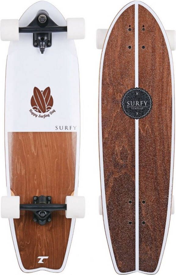 Tempish longboard Surfy 82 5 x 23 5 cm wit bruin