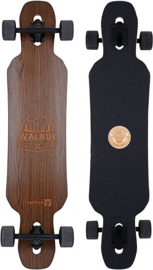 Tempish longboard Walnut 99 x 21 cm zwart bruin