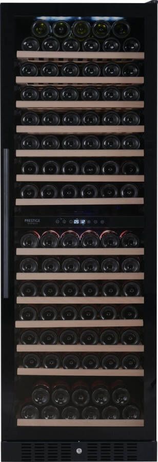 Temptech PRES180DB wijnkoelkast 166 flessen 2 zones
