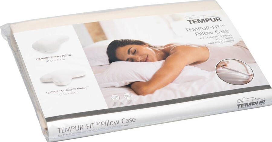 Boonman Bedden Tempur kussensloop Sonata 61 x 40 cm creme