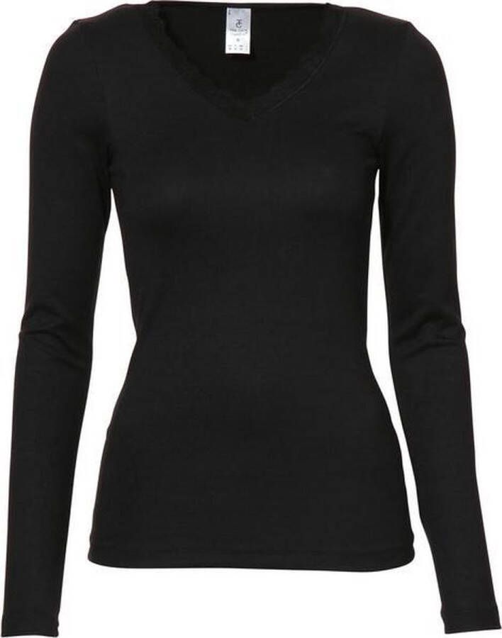 Ten Cate Women Thermo Basic V-shirt zwart XL