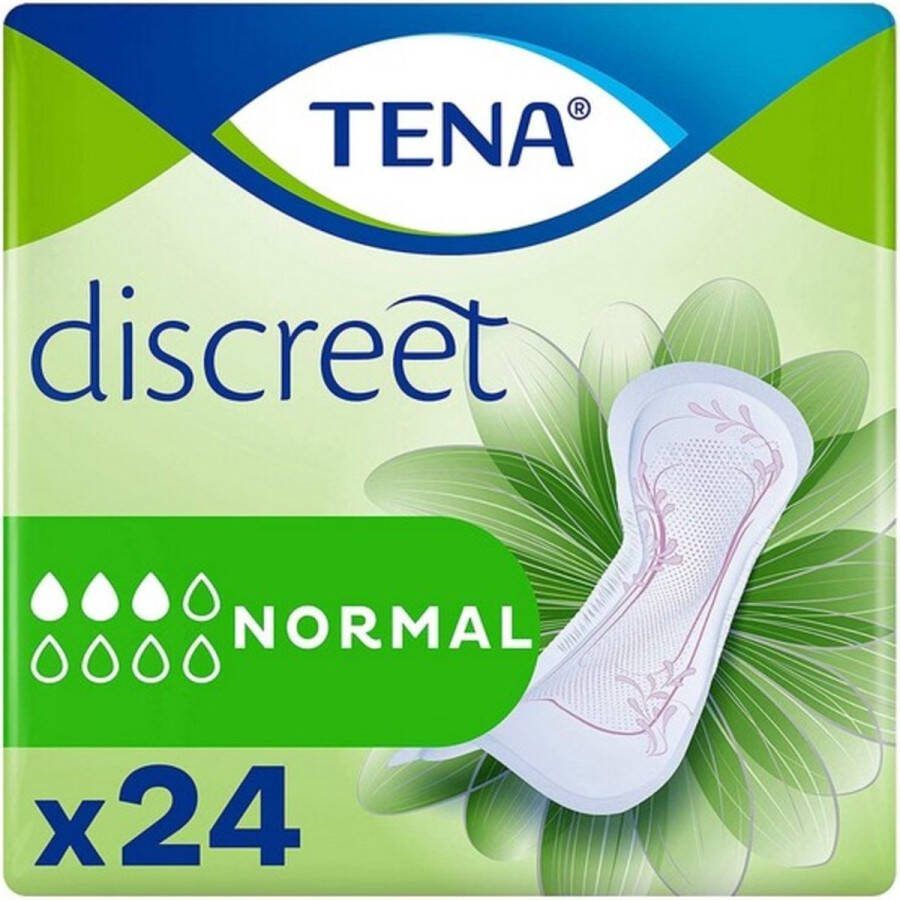 TENA Discreet Normal Incontinentie Maandverband 24 Stuks