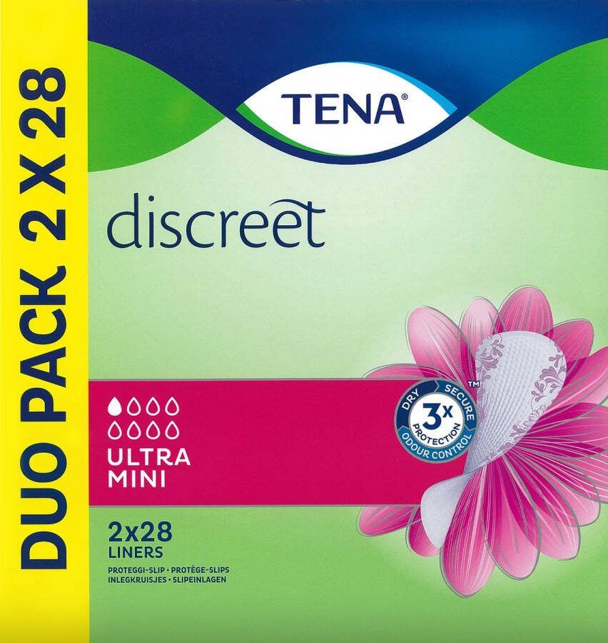 TENA Discreet Ultra Mini inlegkruisjes voor urineverlies 224 stuks