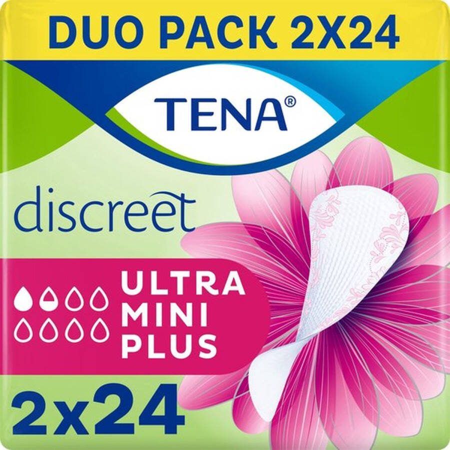 TENA Discreet Ultra Mini Plus inlegkruisjes voor urineverlies 144 stuks