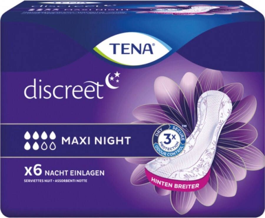 TENA inlegkruisjes Lady Maxi Night 6 stuks