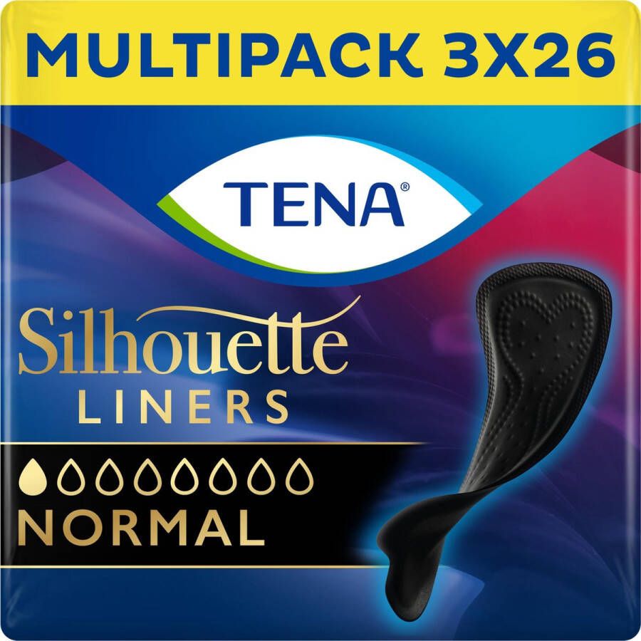 TENA Silhouette Noir Inlegkruisjes 3 x 26 stuks voor urineverlies (incontinentie)