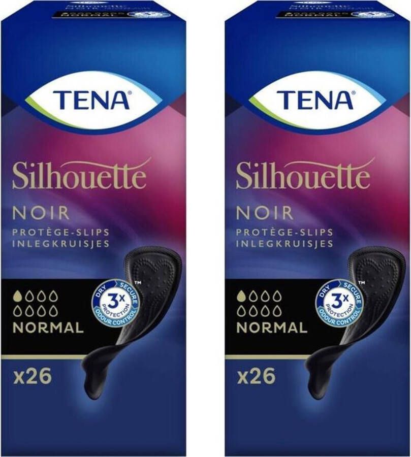 TENA Silhouette Noir Normal 52 inlegkruisjes (2x26)