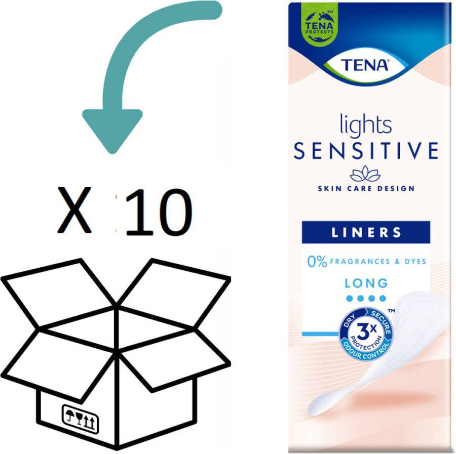 TENA (TENA Lady) TENA Lights Sensitive Long Inlegkruisjes 10 pakken 200 stuks