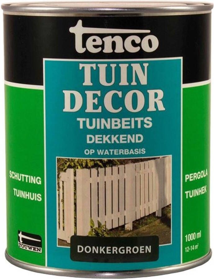 Tenco Tuindecor Dekkend Beits Dekkend Donkergroen 1 L