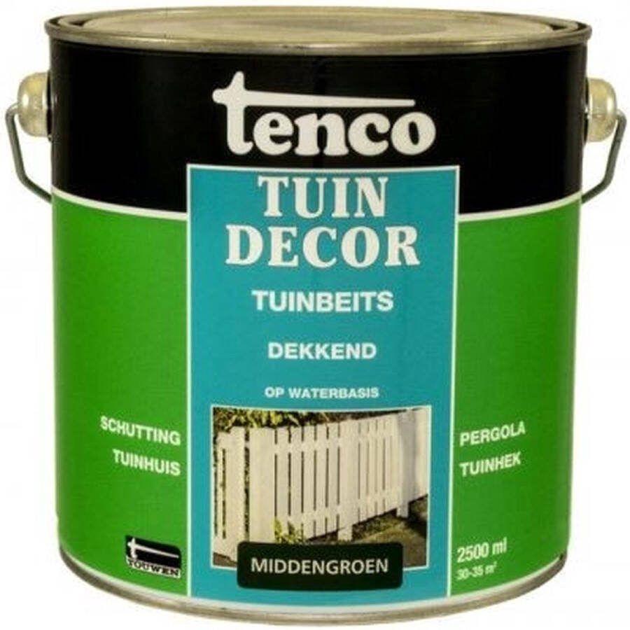 Tenco tuindecor beits dekkend middengroen 2 5 liter