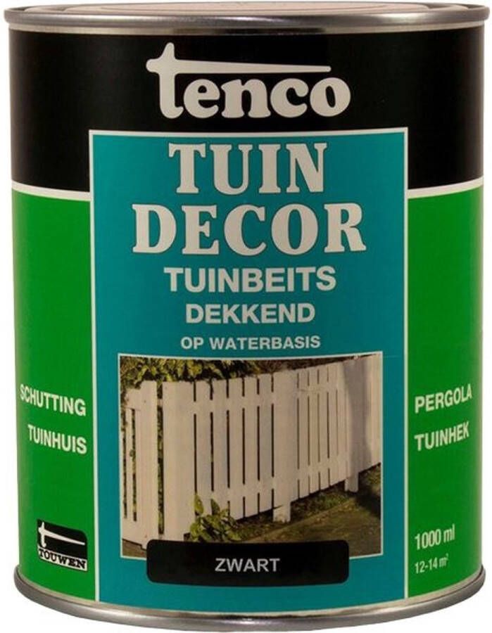 Tenco Tuindecor Buitenbeits Dekkend Zwart 1l