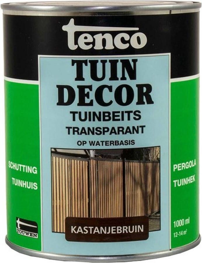 Tenco Tuindecor Transparant Beits Transparant Kastanjebruin 1 L