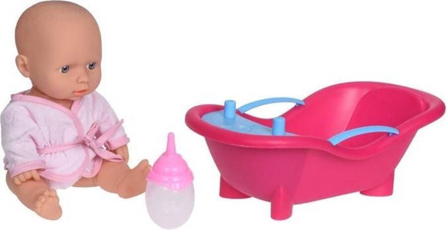 Tender toys Babypop Met Accessoires Roze 30 Cm