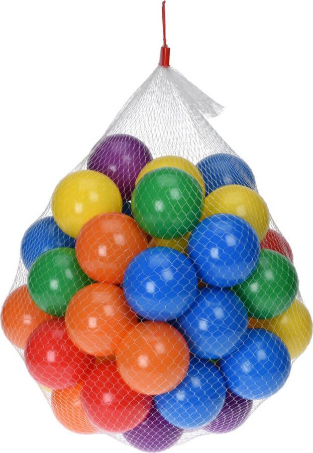 Tender toys Kunststof ballenbak ballen 50x stuks 6 cm vrolijke kleurenmix Speelgoed ballenbakballen gekleurd