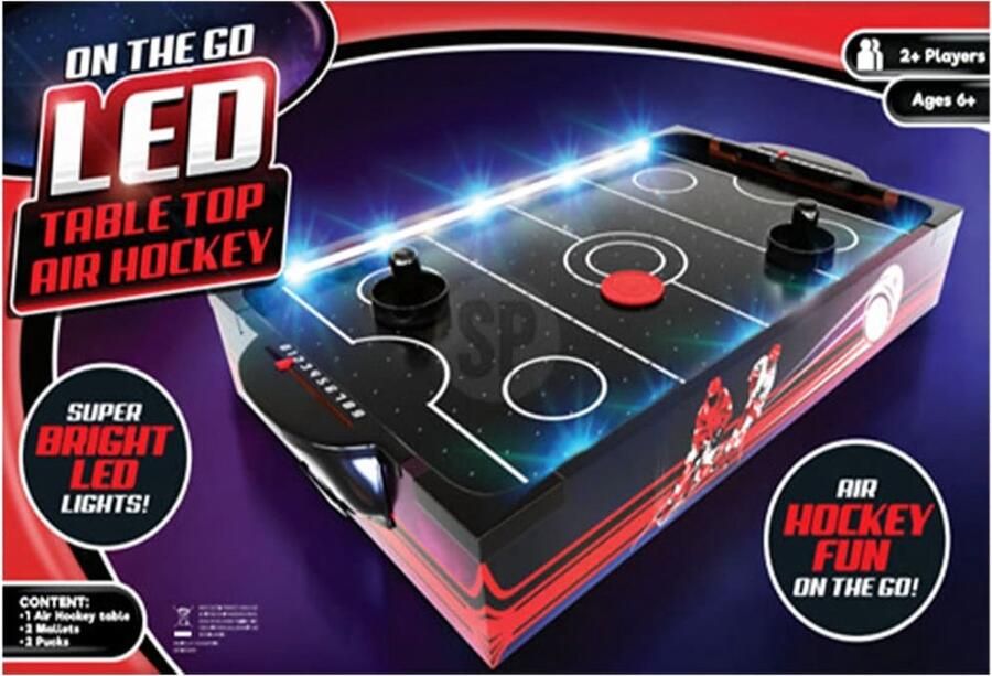 Tender toys Airhockeytafel met LED-verlichting 48 5x30x8 5 cm