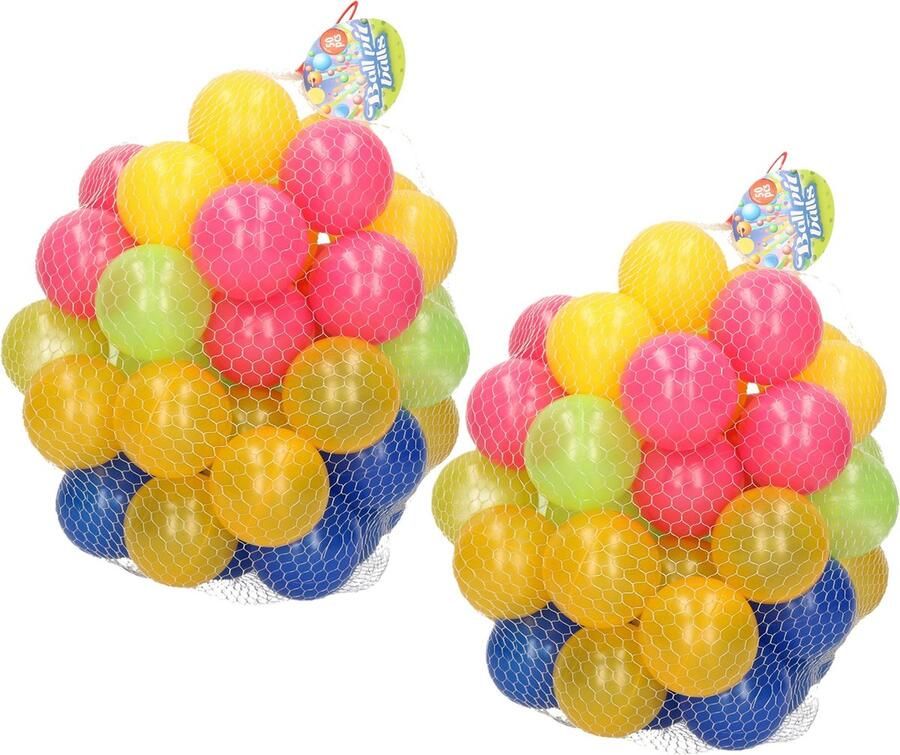 Tender toys Speelgoed ballenbak ballen 100x kunststof kleurenmix 6 cm