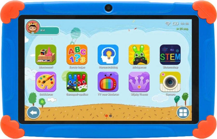 Tenify Kindertablet 100% Kidsproof Hoesje Blauw