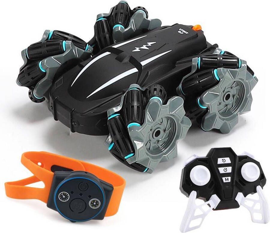 Tensfact Bestuurbare Auto Speelgoed RC Auto Afstandsbestuurbare Auto Speelgoed met Gebarenbesturing Zwart