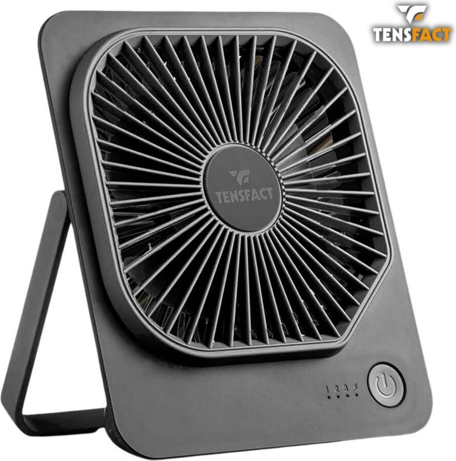 Tensfact Ventilator – Oplaadbare Mini Ventilator – Tafelventilator met USB C – Stille Handventilator