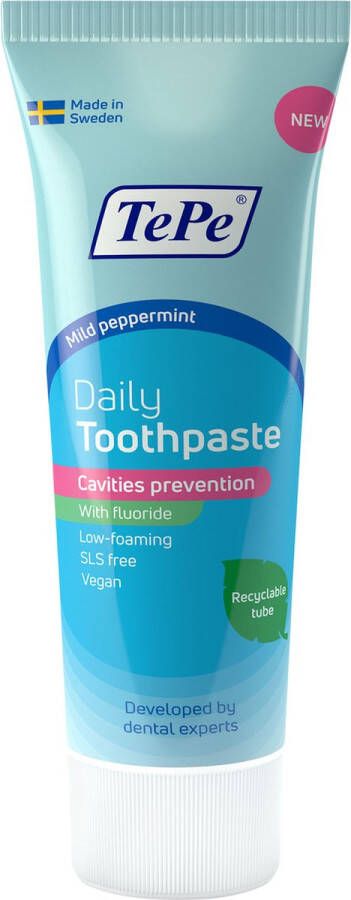 Tepe Daily™ Tandpasta – fluoride tandpasta tegen gaatjes – 75 ml