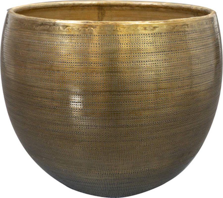 Ter Steege Bloempot Aluminium Goud D 28 cm H 23 cm