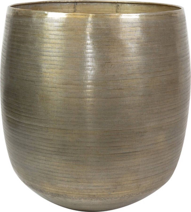 Ter Steege Bloempot Aluminium Goud D 50 cm H 47 cm