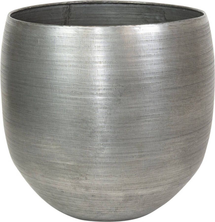 Ter Steege Bloempot Aluminium Zilver D 42 cm H 41 cm