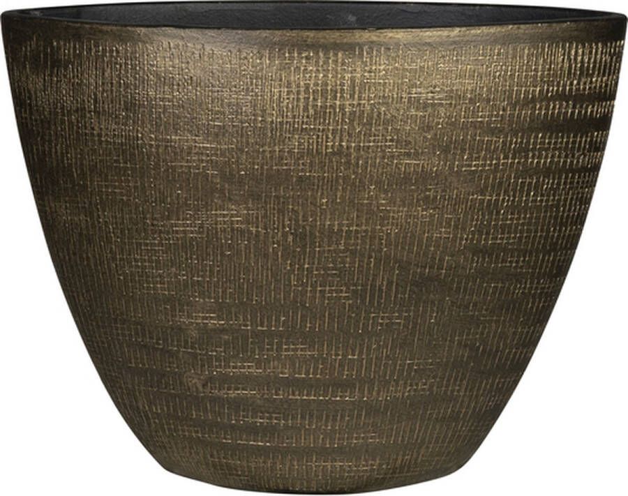 Ter Steege Planter Ryan Shiny Gold 33 cm ovale gouden bloempot voor