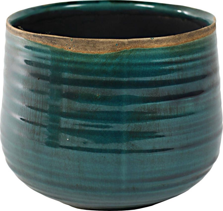 Ter Steege Pot iris turqoise bloempot binnen 18 cm