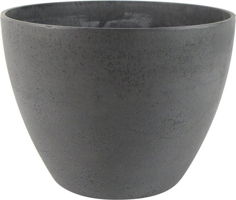 Ter Steege Bloempot plantenpot buiten binnen antraciet D43 H33 cm kunststof steenmix