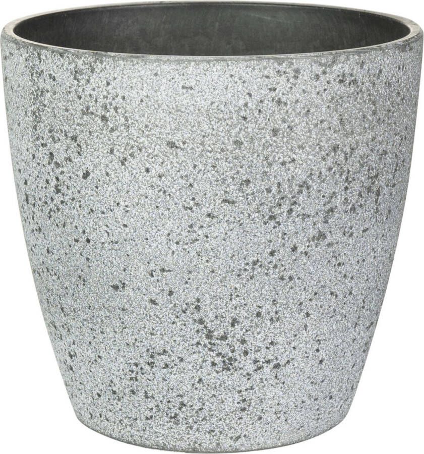 Ter Steege Bloempot plantenpot buiten binnen betongrijs D13 H12 cm kunststof steenmix