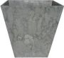 Ter Steege Bloempot plantenpot gerecycled kunststof steenpoeder steengrijs dia 30 cm en hoogte 30 cm Binnen en buiten gebruik - Thumbnail 1