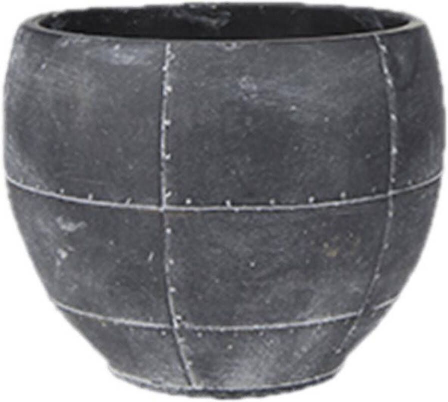 Ter Steege Detroit earth pot 16x16x12 cm Grey bloempot binnen