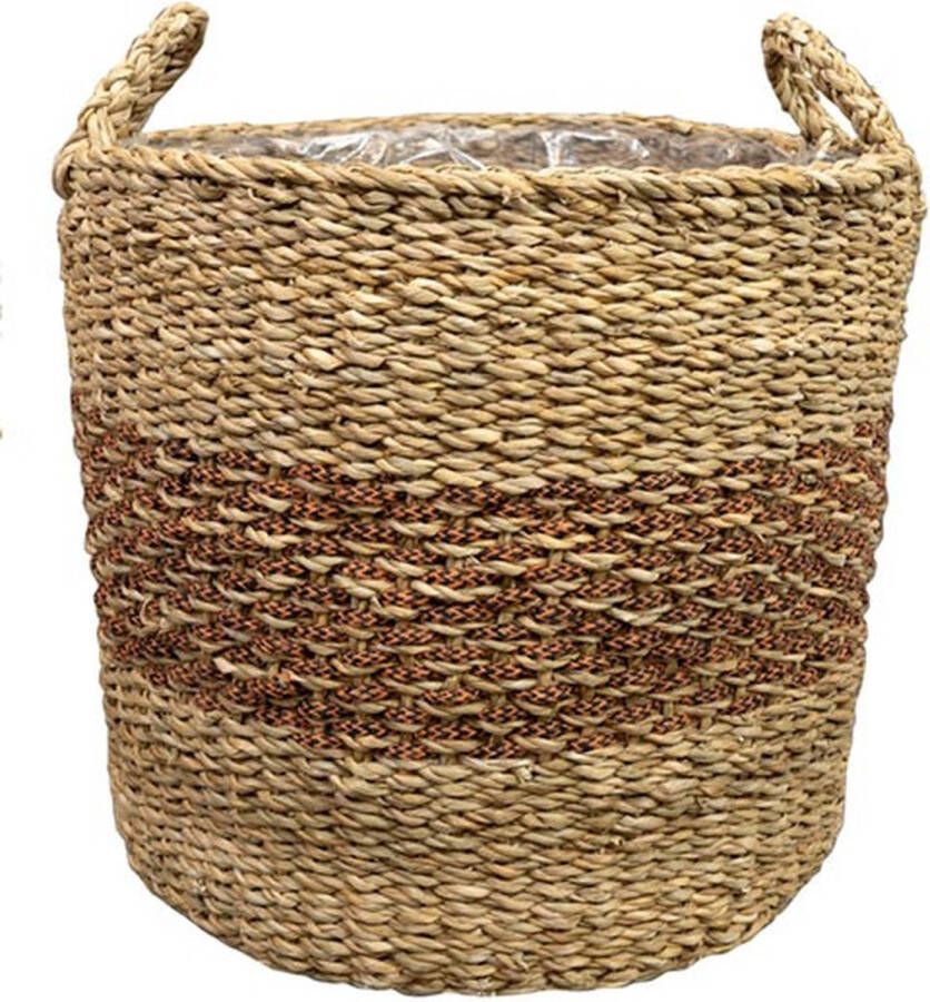 Ter Steege Plantenmand voor Binnen Zeegras Beige-Bruin D 33 cm H 31 cm