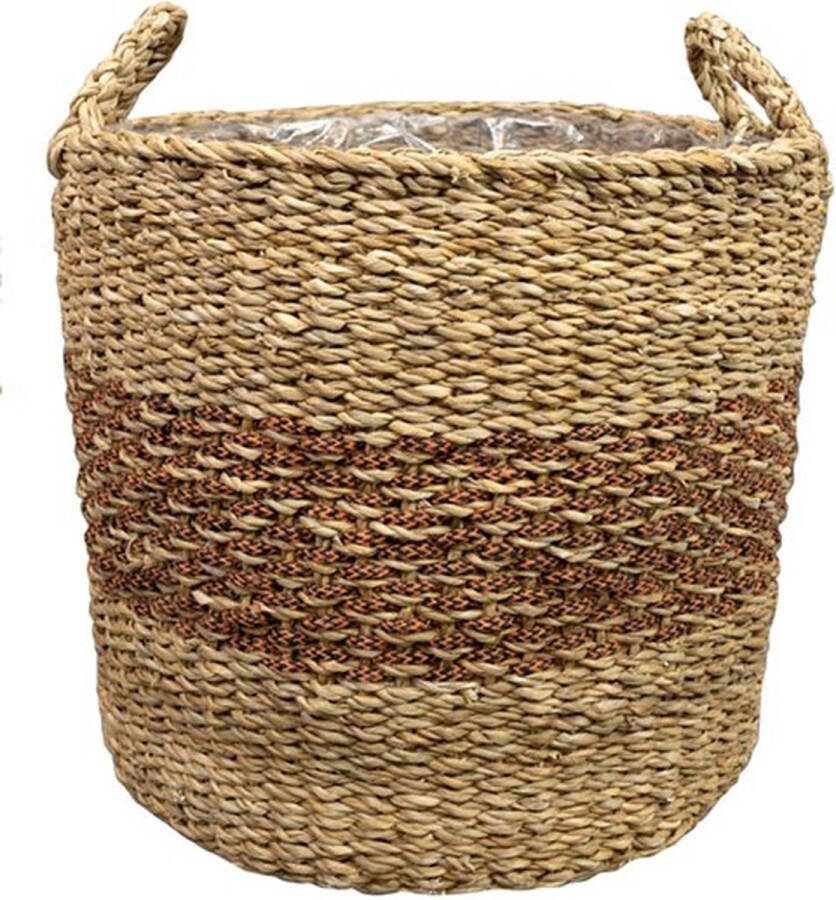 Ter Steege Plantenmand voor Binnen Zeegras Beige-Bruin D 38 cm H 33 cm