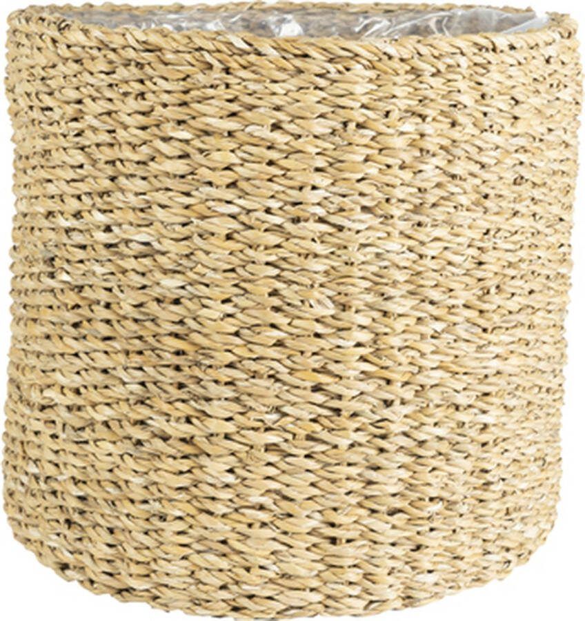 Ter Steege Plantenmand Zeegras Naturel-Beige D 38 cm H 33 cm Opening 34 cm