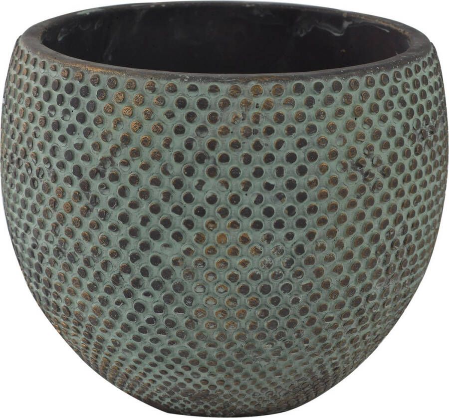 Steege Plantenpot bloempot Stijlvol Motief Blauw goud D20 En H16 Cm Plantenpotten