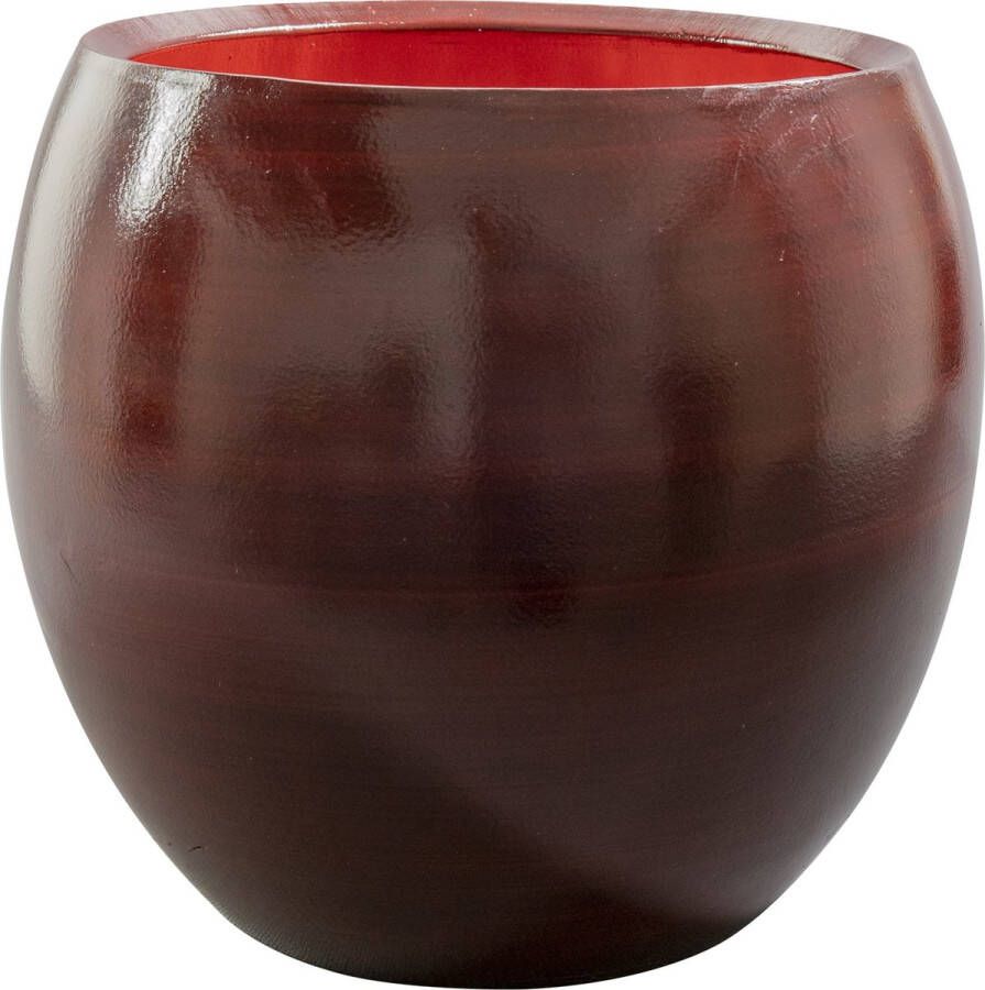 Ter Steege Plantenpot bloempot glanzend keramiek wijn rood D28 x H25 cm