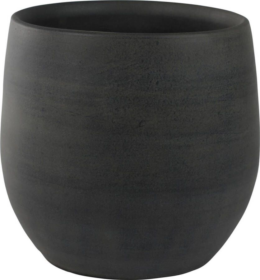 Ter Steege Plantenpot bloempot in een strakke Modern design look grafiet Dia 36 cm en Hoogte 32 cm Plantenpotten